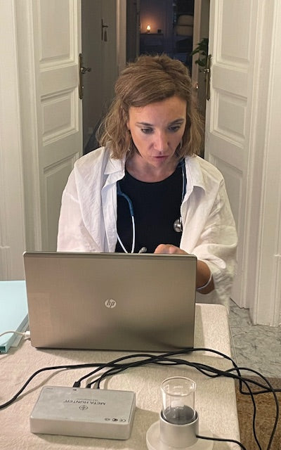 Dr. Noelia Requejo during a work session